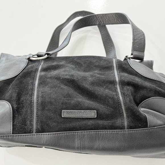 BCBGMaxazria Black Leather Top Handle Satchel Purse Bag - Picture 8 of 12